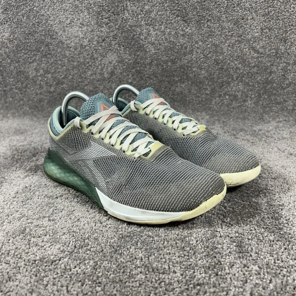 Reebok Nano 9 FU6831 Women’s Sz 8.5 Green Gray Training Athletic Gym Shoes Used